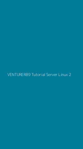 Tampilan Antarmuka Aplikasi Venturer89 Tutorial Server Linux - 2
