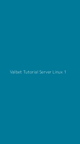 Tampilan Antarmuka Aplikasi Valbet Tutorial Server Linux - 1