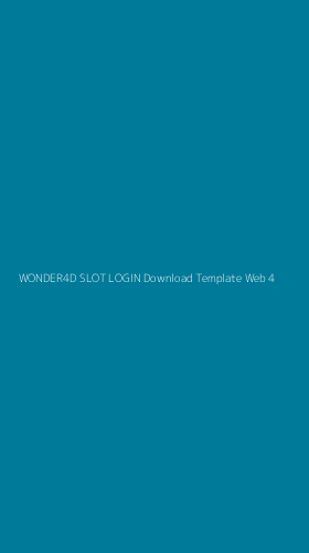Tampilan Antarmuka Aplikasi Wonder4d Slot Login Download Template Web - 4