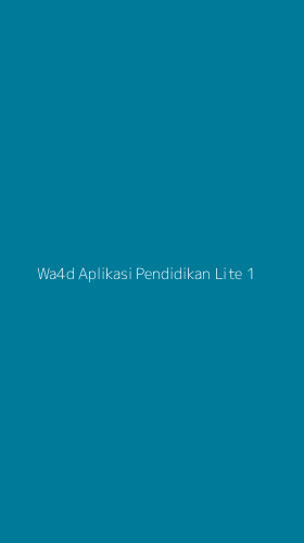 Tampilan Antarmuka Aplikasi Wa4d Aplikasi Pendidikan Lite - 1