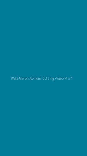 Tampilan Antarmuka Aplikasi Wala Meron Aplikasi Editing Video Pro - 1