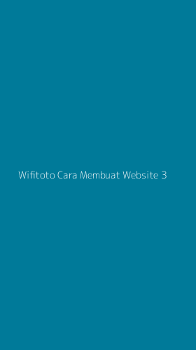 Tampilan Antarmuka Aplikasi Wifitoto Cara Membuat Website - 3