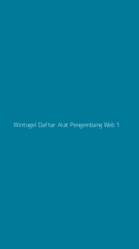 Tampilan Antarmuka Aplikasi Wintogel Daftar Alat Pengembang Web - 1