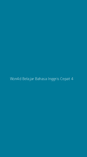 Tampilan Antarmuka Aplikasi Won4d Belajar Bahasa Inggris Cepat - 4