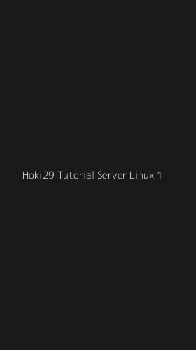 Tampilan Antarmuka Aplikasi Hoki29 Tutorial Server Linux - 1