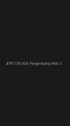 Tampilan Antarmuka Aplikasi Jepe138 Alat Pengembang Web - 3