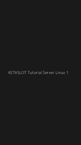Tampilan Antarmuka Aplikasi Ketaslot Tutorial Server Linux - 1