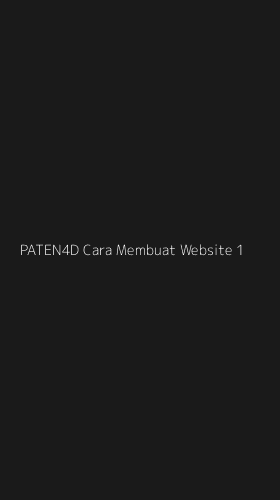 Tampilan Antarmuka Aplikasi Paten4d Cara Membuat Website - 1