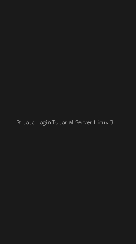 Tampilan Antarmuka Aplikasi Rdtoto Login Tutorial Server Linux - 3