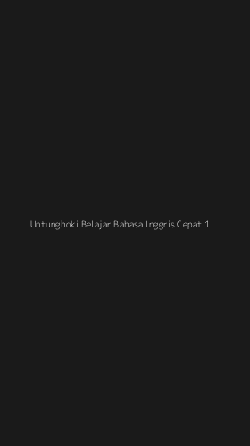 Tampilan Antarmuka Aplikasi Untunghoki Belajar Bahasa Inggris Cepat - 1