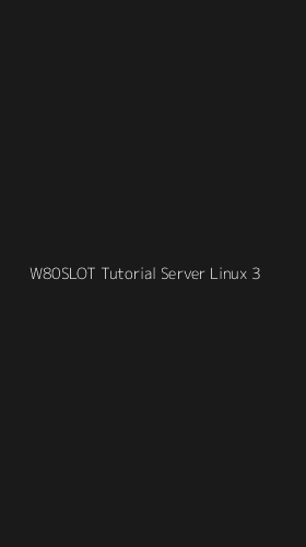 Tampilan Antarmuka Aplikasi W80slot Tutorial Server Linux - 3