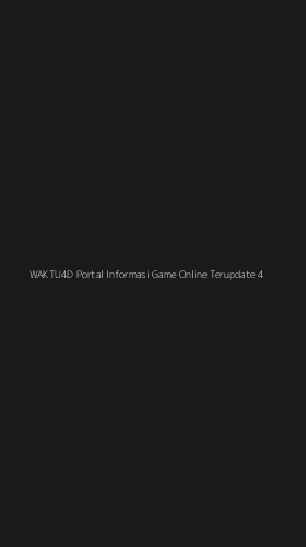 Tampilan Antarmuka Aplikasi Waktu4d Portal Informasi Game Online Terupdate - 4