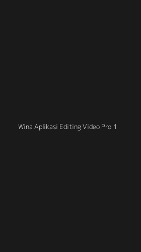 Tampilan Antarmuka Aplikasi Wina Aplikasi Editing Video Pro - 1