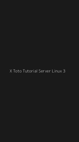 Tampilan Antarmuka Aplikasi X Toto Tutorial Server Linux - 3