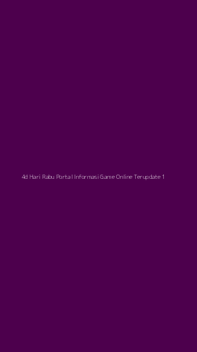 Tampilan Antarmuka Aplikasi 4d Hari Rabu Portal Informasi Game Online Terupdate - 1