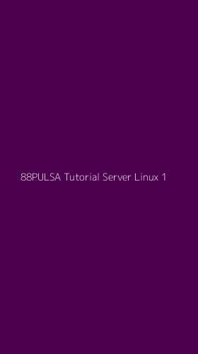 Tampilan Antarmuka Aplikasi 88pulsa Tutorial Server Linux - 1