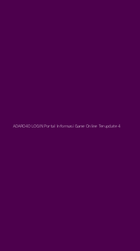 Tampilan Antarmuka Aplikasi Adaro4d Login Portal Informasi Game Online Terupdate - 4