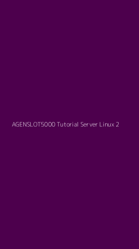 Tampilan Antarmuka Aplikasi Agenslot5000 Tutorial Server Linux - 2