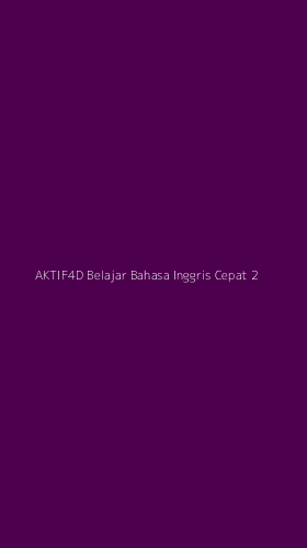 Tampilan Antarmuka Aplikasi Aktif4d Belajar Bahasa Inggris Cepat - 2