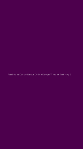 Tampilan Antarmuka Aplikasi Admintoto Daftar Bandar Online Dengan Winrate Tertinggi - 2