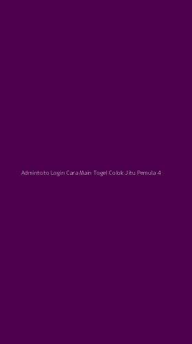 Tampilan Antarmuka Aplikasi Admintoto Login Cara Main Togel Colok Jitu Pemula - 4