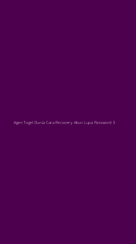 Tampilan Antarmuka Aplikasi Agen Togel Dunia Cara Recovery Akun Lupa Password - 3