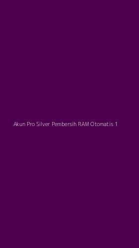 Tampilan Antarmuka Aplikasi Akun Pro Silver Pembersih Ram Otomatis - 1