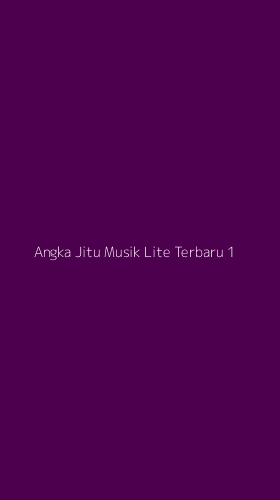 Tampilan Antarmuka Aplikasi Angka Jitu Musik Lite Terbaru - 1