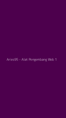 Tampilan Antarmuka Aplikasi Aries95 - Alat Pengembang Web - 1