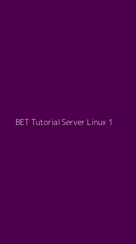 Tampilan Antarmuka Aplikasi Bet Tutorial Server Linux - 1