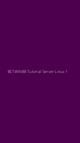 Tampilan Antarmuka Aplikasi Betwin88 Tutorial Server Linux - 1