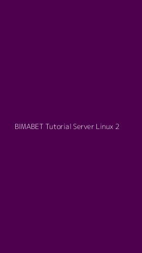Tampilan Antarmuka Aplikasi Bimabet Tutorial Server Linux - 2