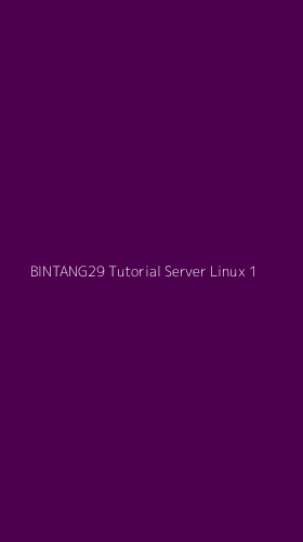 Tampilan Antarmuka Aplikasi Bintang29 Tutorial Server Linux - 1