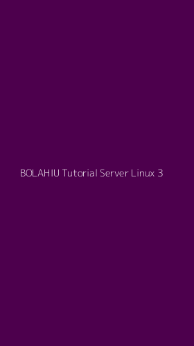 Tampilan Antarmuka Aplikasi Bolahiu Tutorial Server Linux - 3