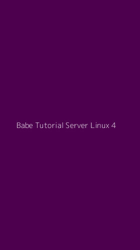 Tampilan Antarmuka Aplikasi Babe Tutorial Server Linux - 4
