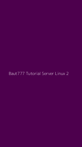 Tampilan Antarmuka Aplikasi Baut777 Tutorial Server Linux - 2