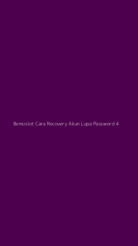 Tampilan Antarmuka Aplikasi Bemoslot Cara Recovery Akun Lupa Password - 4
