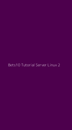 Tampilan Antarmuka Aplikasi Bets10 Tutorial Server Linux - 2