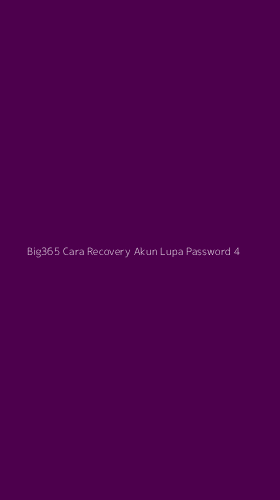 Tampilan Antarmuka Aplikasi Big365 Cara Recovery Akun Lupa Password - 4