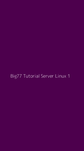Tampilan Antarmuka Aplikasi Big77 Tutorial Server Linux - 1