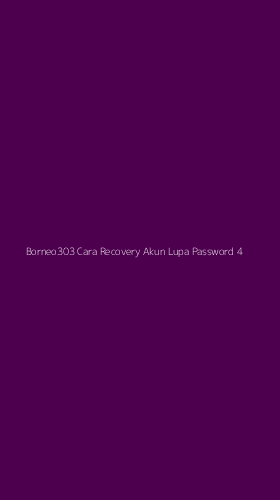 Tampilan Antarmuka Aplikasi Borneo303 Cara Recovery Akun Lupa Password - 4