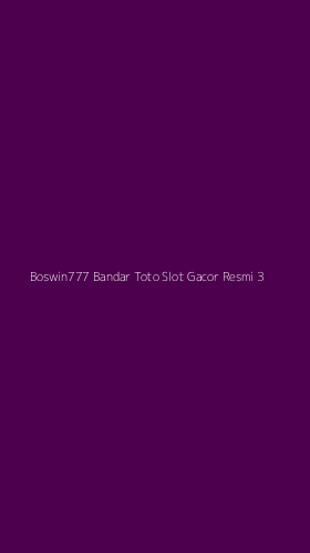 Tampilan Antarmuka Aplikasi Boswin777 Bandar Toto Slot Gacor Resmi - 3