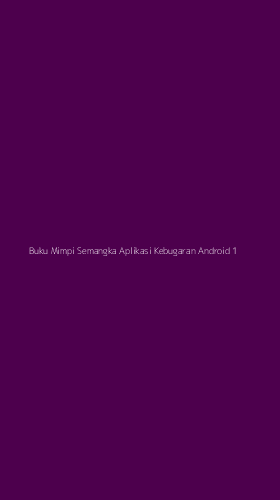 Tampilan Antarmuka Aplikasi Buku Mimpi Semangka Aplikasi Kebugaran Android - 1