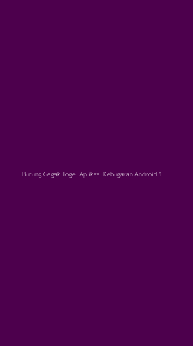 Tampilan Antarmuka Aplikasi Burung Gagak Togel Aplikasi Kebugaran Android - 1