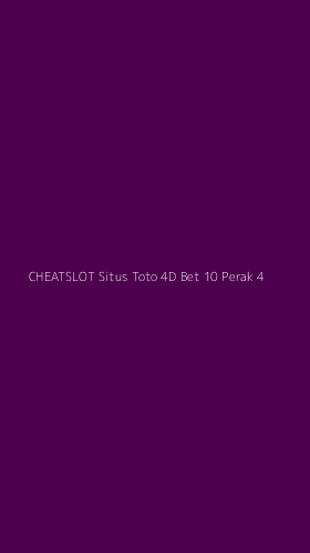 Tampilan Antarmuka Aplikasi Cheatslot Situs Toto 4d Bet 10 Perak - 4