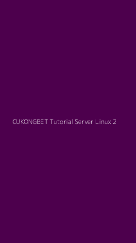 Tampilan Antarmuka Aplikasi Cukongbet Tutorial Server Linux - 2