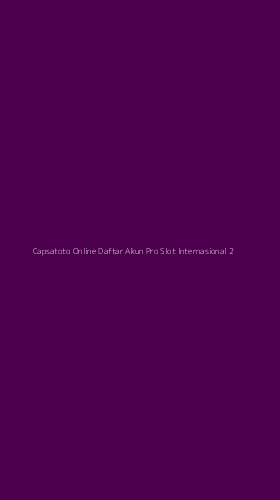 Tampilan Antarmuka Aplikasi Capsatoto Online Daftar Akun Pro Slot Internasional - 2