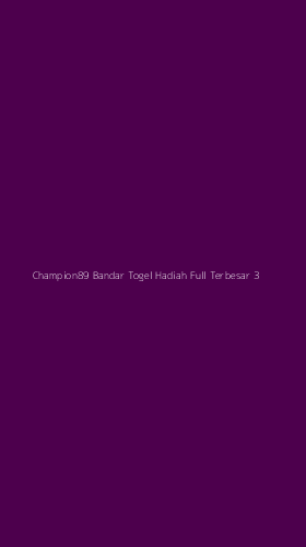 Tampilan Antarmuka Aplikasi Champion89 Bandar Togel Hadiah Full Terbesar - 3