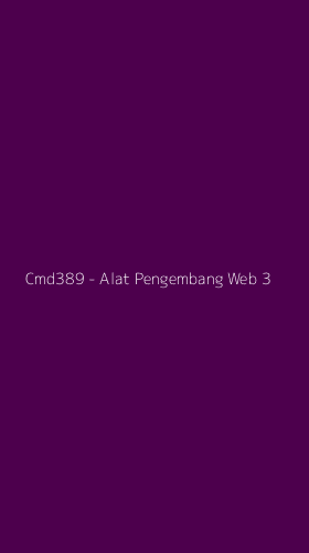 Tampilan Antarmuka Aplikasi Cmd389 - Alat Pengembang Web - 3