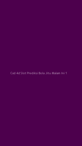 Tampilan Antarmuka Aplikasi Cod 4d Slot Prediksi Bola Jitu Malam Ini - 1